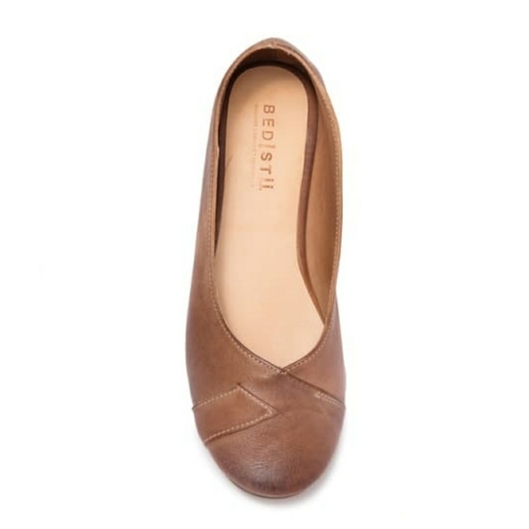 BED Stu Indie Flat leather shoe brown sz. 6 NWT - Picture 1 of 11